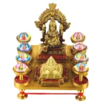 Brass Ashtalakshmi Shree Yantra Chowki for Wealth & Prosperity