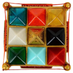 Navgraha Pyramid Yantra Chowki in Brass- Vastu Shashtra(3)